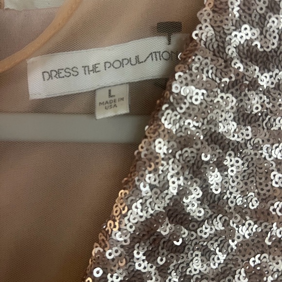 Dress the Population Gold Sequin Prom Dress - Picture 2 of 5